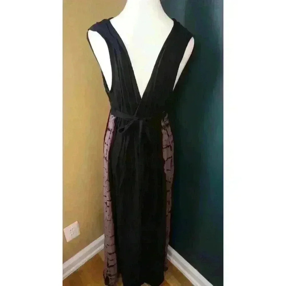 Liz Lange Maternity Women's Sleeveless Maxi Two Tone Ombre V-Neck Dress, Size L - Picture 9 of 15